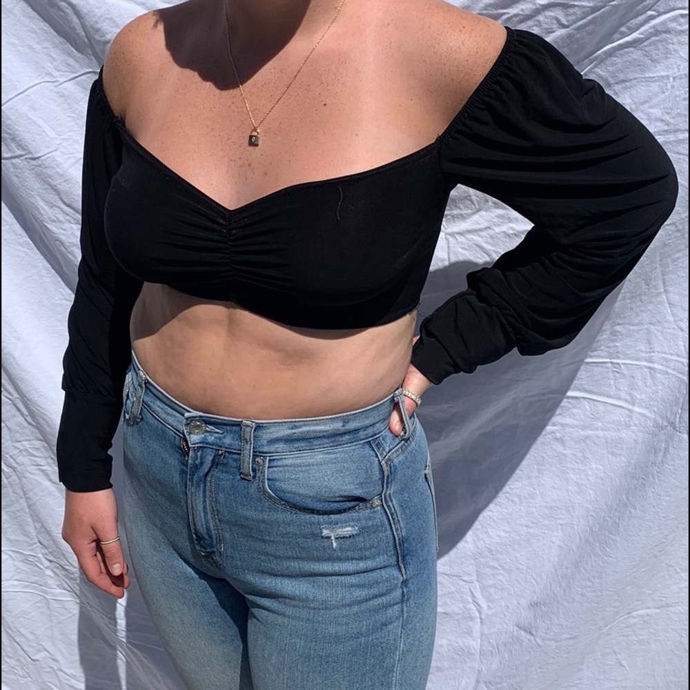 Off the shoulder crop top